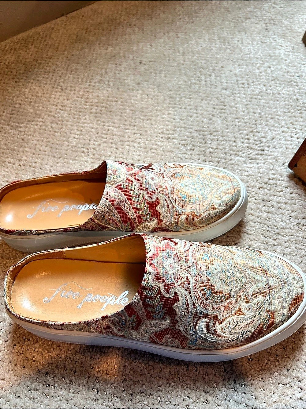 Free People Paisley Tapestry Platform Mule Sneaker size 9